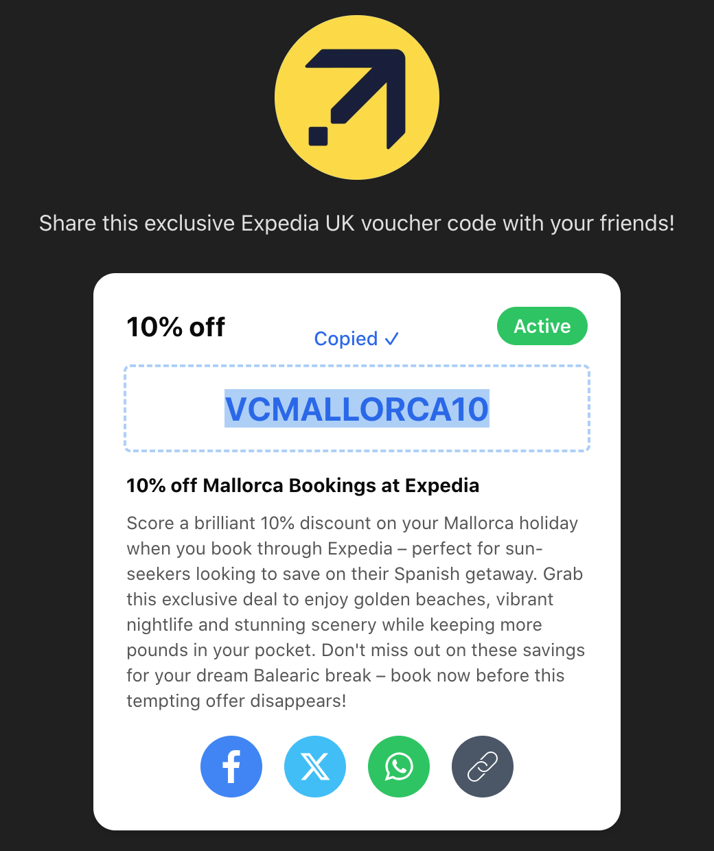 Share in one tap.